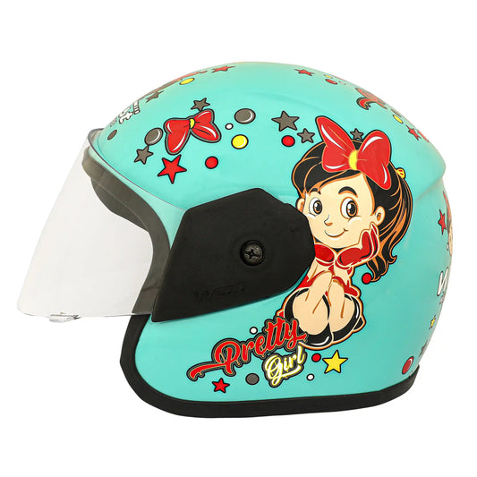 West Pretty Girl Kidz Freindly Open Face Helmet