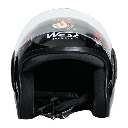 West Pretty Girl Kidz Freindly Open Face Helmet