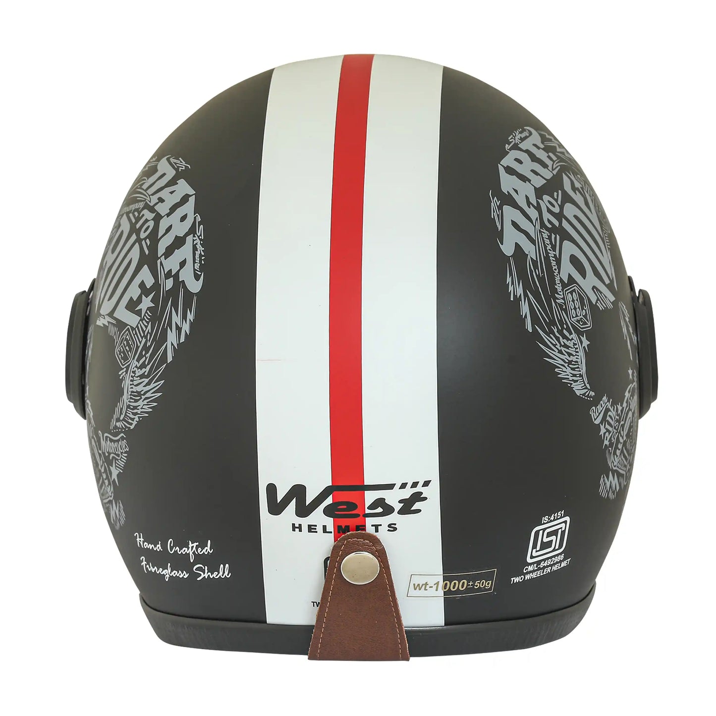 West Skull Retro Open Face Helmet