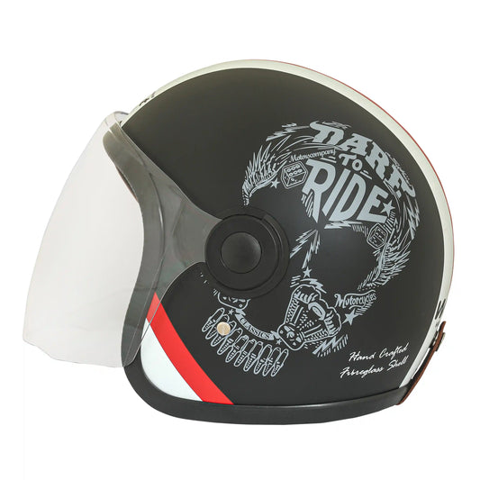 West Skull Retro Open Face Helmet