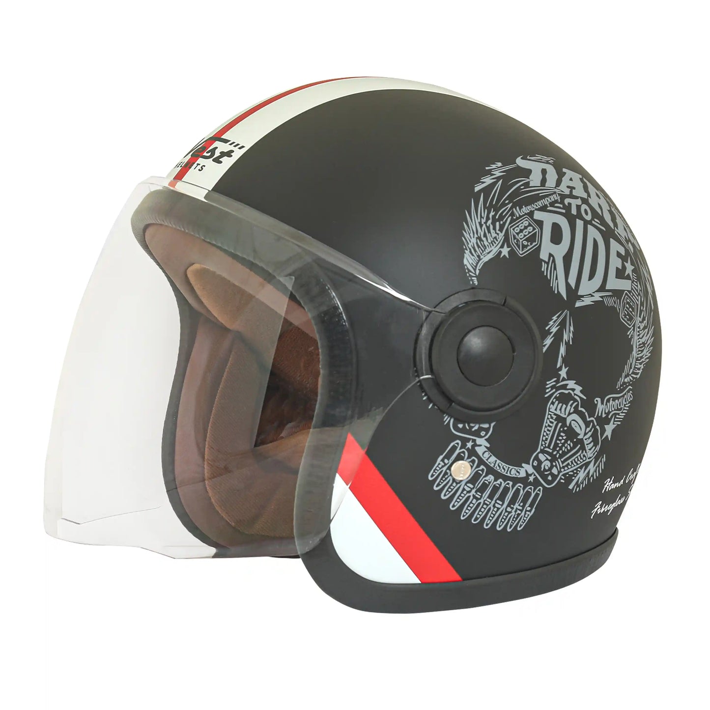 West Skull Retro Open Face Helmet