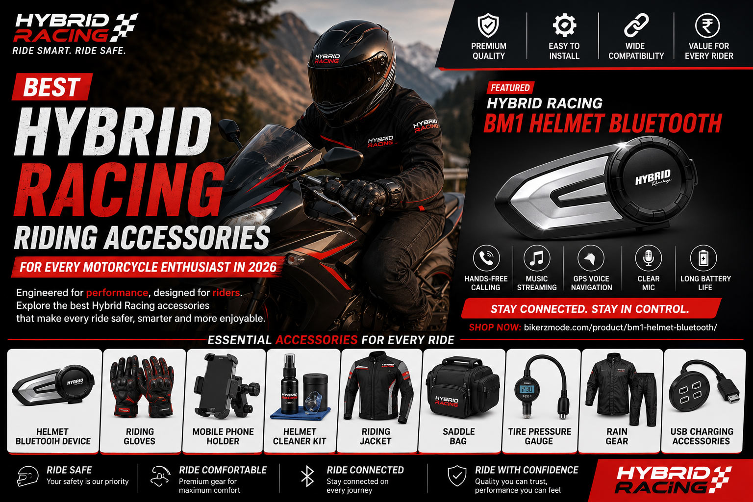 Best Hybrid Racing Riding Accessories for Every Motorcycle Enthusiast in 2026